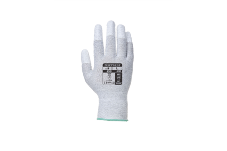 Antistatischer PU-Fingerspitzen Handschuh - Gr. XS