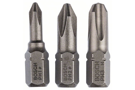 Bosch 3er Bit-Set, PH1-3 XH 25mm