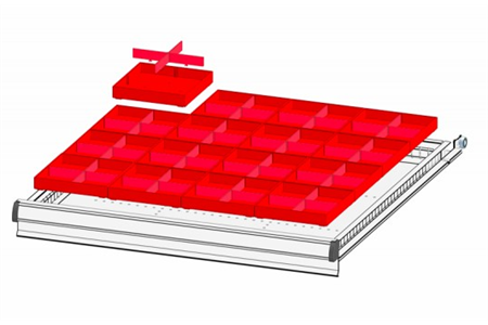 Boxen - Set Kunststoffeinteilungen (36x36, v25)