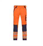 DASSY® ARUBA, Stretch-Warnschutzhose neonorange/dunkelblau - Gr. 42