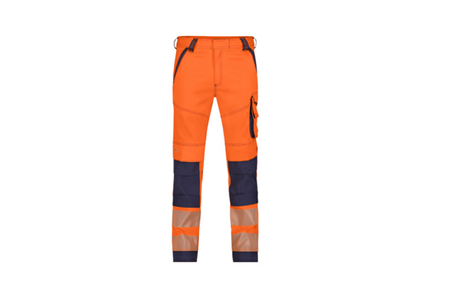 DASSY® ARUBA, Stretch-Warnschutzhose neonorange/dunkelblau - Gr. 44