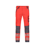 DASSY® ARUBA, Stretch-Warnschutzhose neonrot/zementgrau - Gr. 42