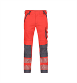 DASSY® ARUBA, Stretch-Warnschutzhose neonrot/zementgrau - Gr. 42