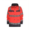 DASSY® ATLANTIS, Warnschutz Regenparka neonrot/zementgrau - Gr. 3XL