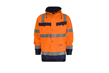 DASSY® ATLANTIS, Warnschutz Regenparka orange/dunkelblau - Gr. 3XL