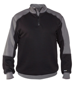 DASSY® BASIEL Sweatshirt mit Stehkragen, schwarz/zementgrau - Gr. 3XL