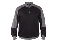DASSY® BASIEL Sweatshirt mit Stehkragen, schwarz/zementgrau