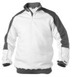 DASSY® BASIEL Sweatshirt mit Stehkragen, weiss/zementgrau - Gr. 3XL