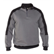 DASSY® BASIEL Sweatshirt mit Stehkragen, zementgrau/schwarz - Gr. 3XL