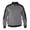 DASSY® BASIEL Sweatshirt mit Stehkragen, zementgrau/schwarz - Gr. 3XL