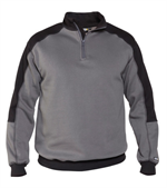 DASSY® BASIEL Sweatshirt mit Stehkragen, zementgrau/schwarz - Gr. 3XL