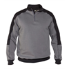 DASSY® BASIEL Sweatshirt mit Stehkragen, zementgrau/schwarz - Gr. XS
