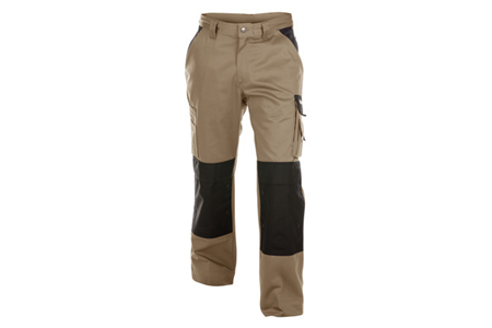 DASSY® BOSTON, zweifarbige Arbeitshose khaki/schwarz - Gr. 44