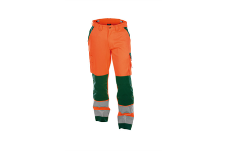 DASSY® BUFFALO, Warnschutzhose neonorange/flaschengrün - Gr. 44