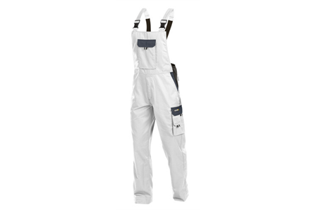 DASSY® CALAIS, Latzhose weiss/zementgrau - Gr. 48