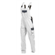 DASSY® CALAIS, Latzhose weiss/zementgrau - Gr. 50