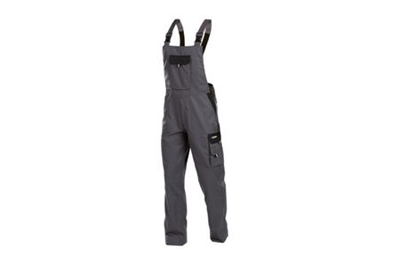 DASSY® CALAIS, Latzhose zementgrau/schwarz - Gr. 44