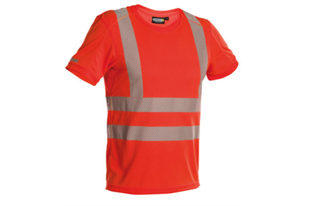 DASSY® CARTER, Warnschutz UV-T-Shirt neonrot - Gr. 4XL