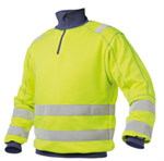 DASSY® DENVER, Warnschutz Sweatshirt neongelb/dunkelblau - Gr. XL