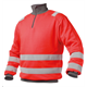 DASSY® DENVER, Warnschutz-Sweatshirt neonrot/zementgrau - Gr. L