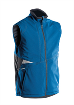 DASSY® FUSION, Softshell-Weste azurblau/anthrazitgrau - Gr. 4XL