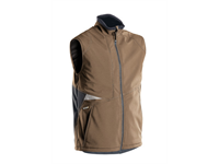 DASSY® FUSION, Softshell-Weste lehmbraun/anthrazitgrau