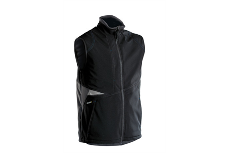 DASSY® FUSION, Softshell-Weste schwarz/anthrazitgrau - Gr. 3XL