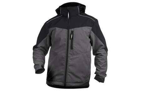 DASSY® JAKARTA, Softshelljacke, grau/schwarz - Gr. L