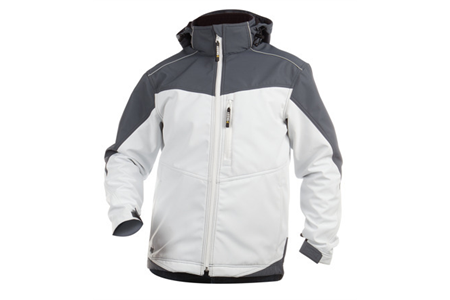 DASSY® JAKARTA, Softshelljacke, weiss/grau - Gr. L