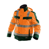 DASSY® LIMA, Warnschutz Winterjacke neonorange/flaschengrün - Gr. L