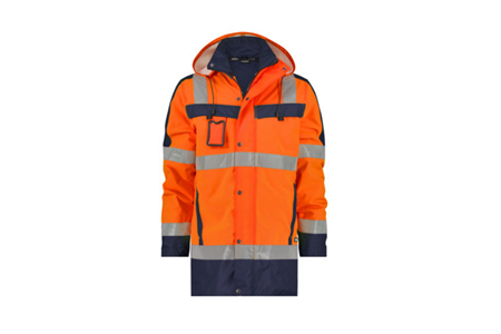 DASSY® LIMASOL, Warnschutz Parka neonorange/dunkelblau - Gr. 3XL