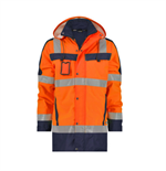 DASSY® LIMASOL, Warnschutz Parka neonorange/dunkelblau - Gr. 3XL