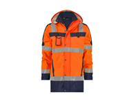 DASSY® LIMASOL, Warnschutz Parka neonorange/dunkelblau