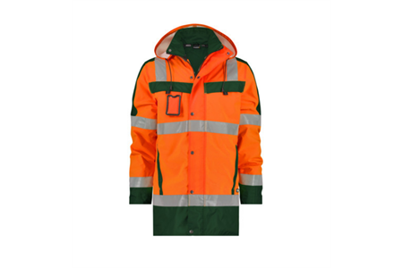 DASSY® LIMASOL, Warnschutz Parka neonorange/flaschengrün - Gr. 3XL