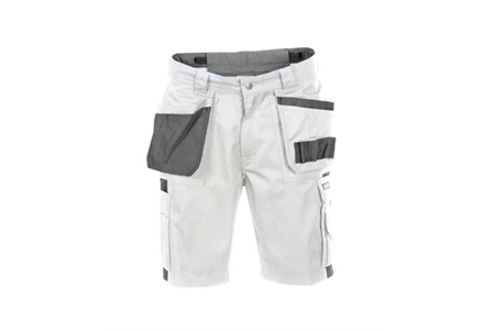 DASSY® MONZA, Arbeitsshorts, weiss/grau - Gr. 48