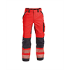 DASSY® ODESSA, Warnschutzhose neonrot/zementgrau - Gr. 42