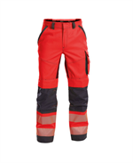 DASSY® ODESSA, Warnschutzhose neonrot/zementgrau - Gr. 42