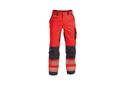 DASSY® ODESSA, Warnschutzhose neonrot/zementgrau - Gr. 48