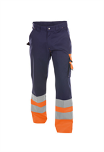 DASSY® OMAHA, Warnschutzhose dunkelblau/neonorange - Gr. 42