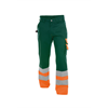 DASSY® OMAHA, Warnschutzhose flaschengrün/neonorange - Gr. 42