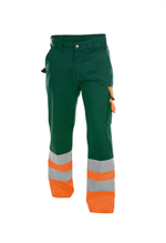 DASSY® OMAHA, Warnschutzhose flaschengrün/neonorange - Gr. 42