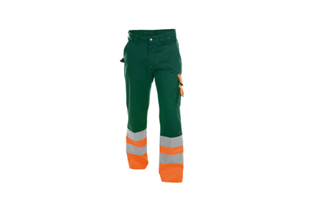 DASSY® OMAHA, Warnschutzhose flaschengrün/neonorange - Gr. 44