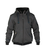 DASSY® PULSE, Sweatshirt-Jacke anthrazitgrau/schwarz - Gr. 4XL