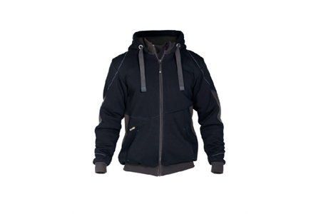 DASSY® PULSE, Sweatshirt-Jacke nachtblau/anthrazitgrau - Gr. M