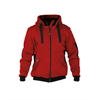 DASSY® PULSE, Sweatshirt-Jacke rot/schwarz - Gr. XL