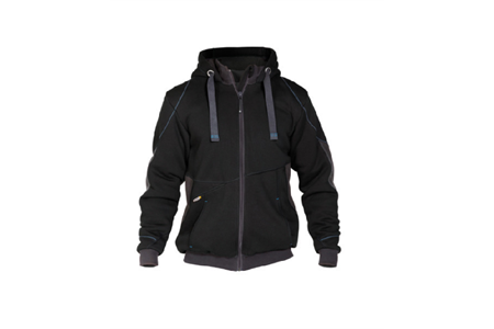 DASSY® PULSE, Sweatshirt-Jacke schwarz/anthrazitgrau - Gr. L