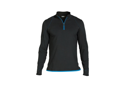 DASSY® SONIC, Langarm-Shirt schwarz/azurblau - Gr. L