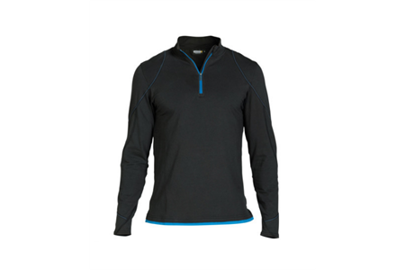 DASSY® SONIC, Langarm-Shirt schwarz/azurblau - Gr. XS