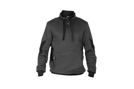 DASSY® STELLAR, Sweatshirt anthrazitgrau/schwarz - Gr. 4XL