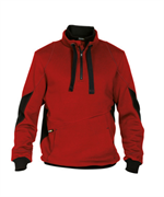 DASSY® STELLAR, Sweatshirt rot/schwarz - Gr. L